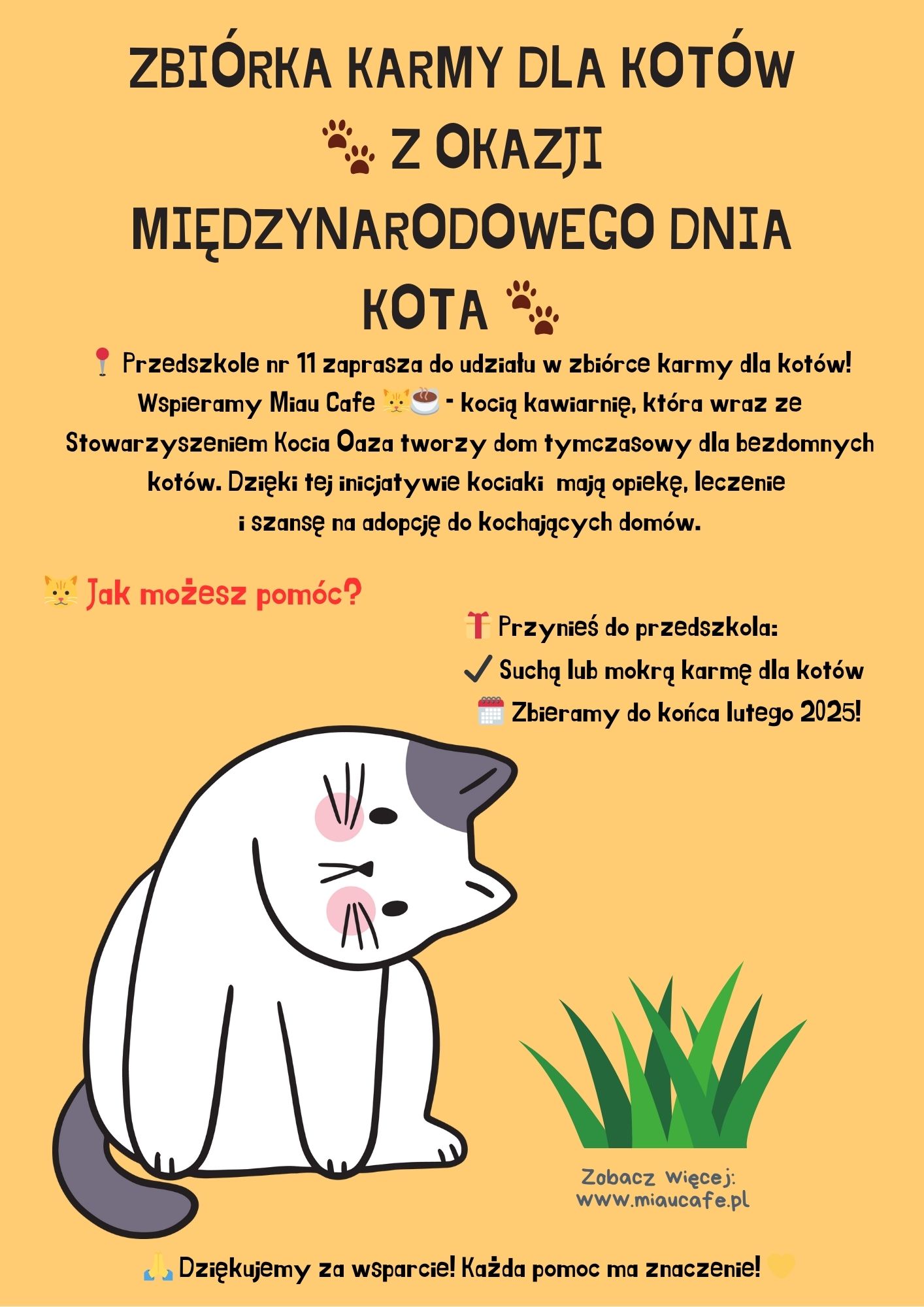 Plakat z okazji zbiórki