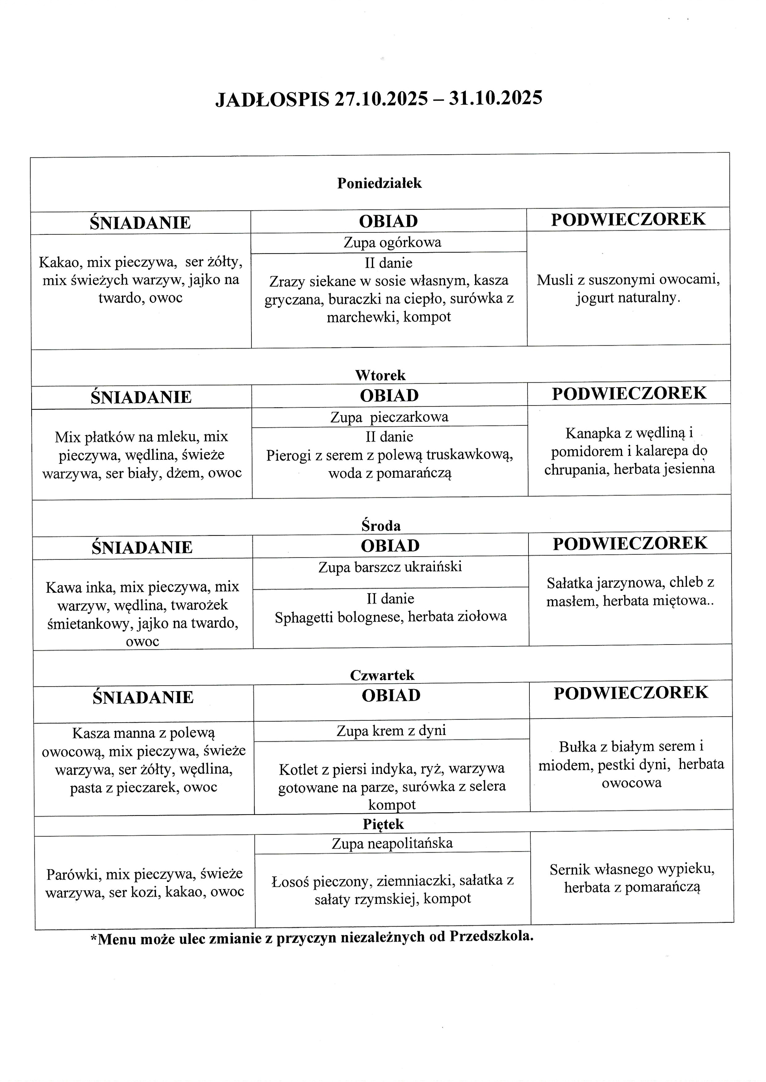 jadłospis